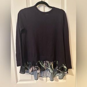 Club Monaco 100% Wool Sweater with Pleated Back - Size S